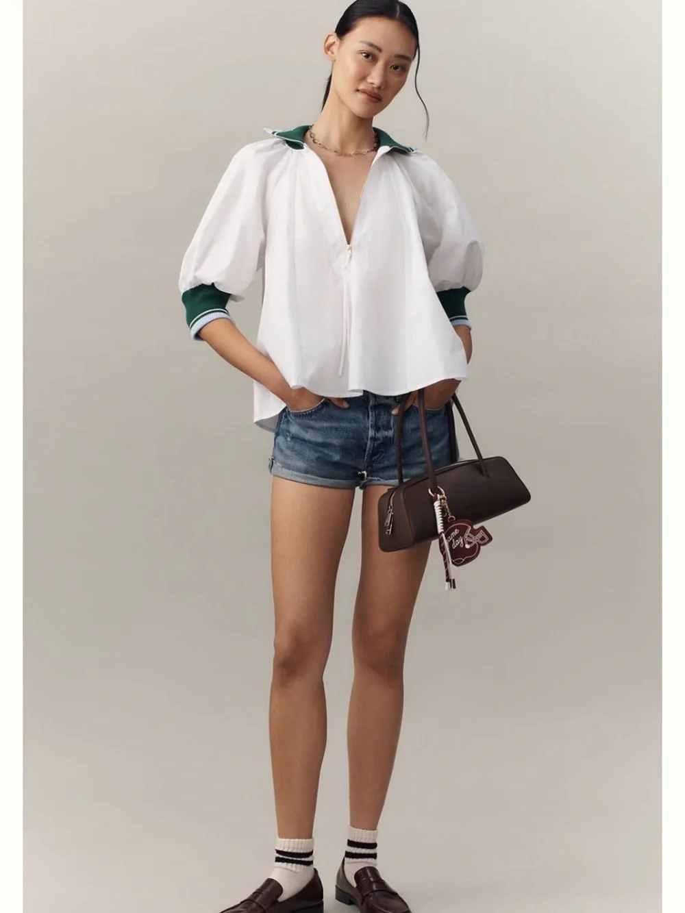 Anthropologie crisp white